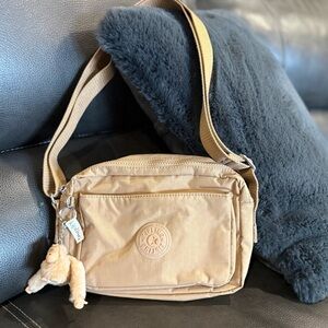 Kipling ABANU Beige Crossbody Bag MEDIUM NWT